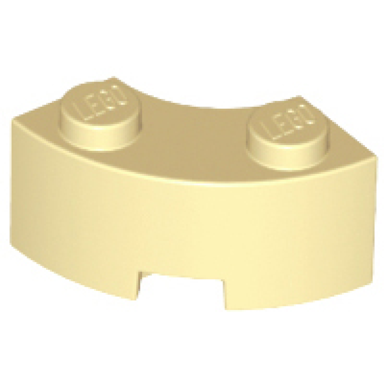 Steen, Rond Hoek 2x2 macaroni Tan